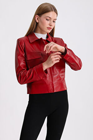 Emily Kadın Kısa Deri Ceket