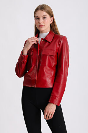 Emily Kadın Kısa Deri Ceket