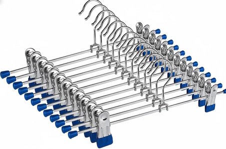 5’li Metal Pantolon ve Etek Askısı – 360° Dönebilen Kancalı, Ayarlanabilir Çoklu Askı, Dolap İçi Yer Tasarruflu Elbise Askısı, Pantolon, Etek, Şal, Çorap Düzenleyici Set (30 Cm)