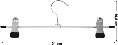5’li Metal Pantolon ve Etek Askısı – 360° Dönebilen Kancalı, Ayarlanabilir Çoklu Askı, Dolap İçi Yer Tasarruflu Elbise Askısı, Pantolon, Etek, Şal, Çorap Düzenleyici Set (30 Cm)