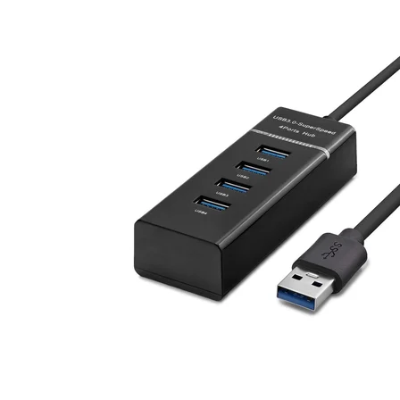 Evimdeyokyok USB Hub Siyah 0.3m 4 Port USB 3.0 Kablolu