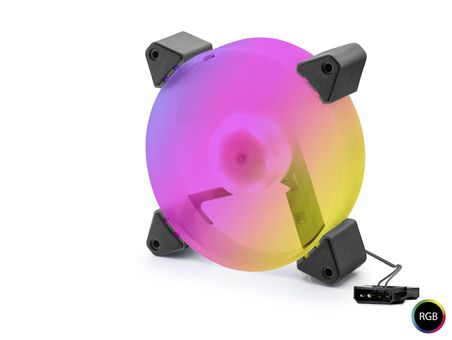 Evimdeyokyok Kasa Fanı 12cm RGB Siyah 1200 RPM 30.8 CFM Hidrolik Rulman 6-PIN