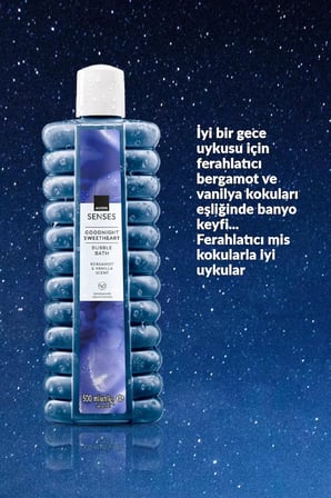 Senses Goodnight Sweetheart Bergamot ve Vanilya Kokulu Banyo Köpüğü 500 Ml.