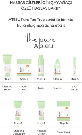 A'PIEU Yağlanma Eğilimli Ciltler İçin Çay Ağacı Özü İçeren Arındırıcı Tonik A'PIEU The Pure Tea Tree Toner