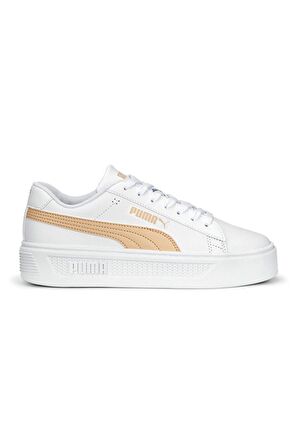 PUMA KADIN BEYAZ KAJU SMASH PLATFORM V3 SNEAKER SPOR AYAKKABI VO39075803