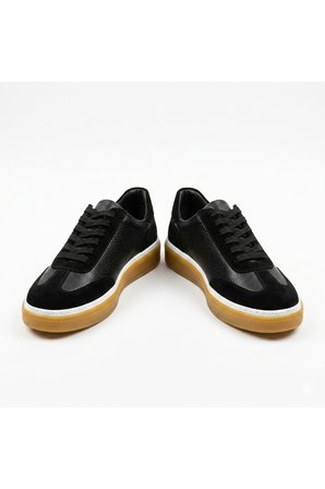 Hakiki Deri & Süet Detaylı Erkek Sneaker - Termo Taban Konforlu Günlük Ayakkabı 2004202600
