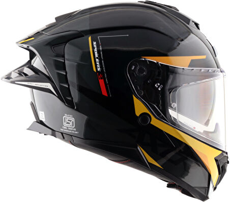 Brutale Kryptic Kask Black Yellow - Pinlock Dahil