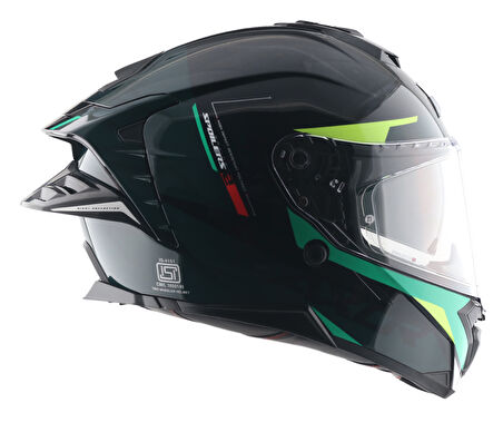 Brutale Kryptic Kask Black Green - Pinlock Dahil