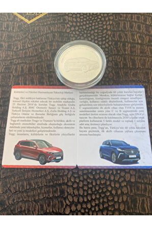 Togg Türkiye'nin Otomobili Girişimi Grubu Gümüş Hatıra Parası