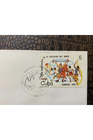 Cuba FDC / Küba İlk gün Zarfı IIV ANİVERSARİO DE LA CREACİON DEL İNDER