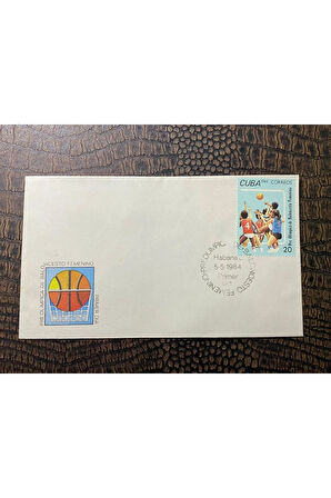 KÜBA 1984 KADIN BASKETBOL ÖN OLİMPİYATI İlk Gün Zarfı CUBA FDC 1984 PRE OLİMPİCA DE BALONCESTO FEM