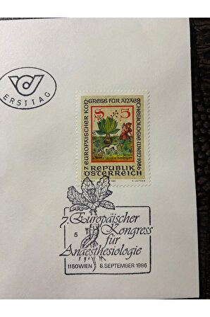 Österreich FDC AVUSTURYA 1986 Özel Pullu Özel Damgalı İlkgün Zarfı