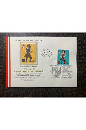 Österreich FDC AVUSTURYA İtfaiye Temalı 1986 Özel Pullu Özel Damgalı İlkgün Zarfı