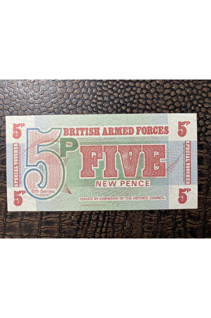 İNGİLİTERE BRİTİSH ARMED FORCED 1972 ASKERİ KAĞIT PARA 5 NEW PENCE - ÇİL