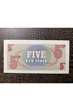 İNGİLİTERE BRİTİSH ARMED FORCED 1972 ASKERİ KAĞIT PARA 5 NEW PENCE - ÇİL