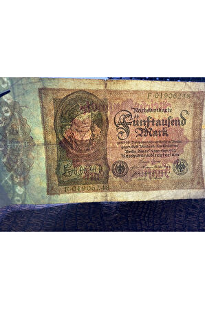 Almanya İmparatorluğu 5000 Mark Reichsbanknote Deutsches Reich 1922