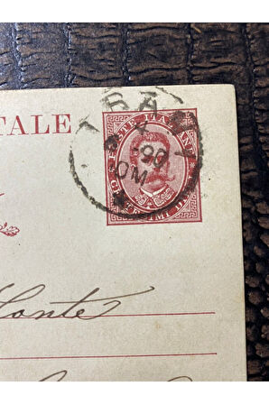 CARTOLİNA POSTALE İtalya'dan 1890 Yılında Postaya verilmiş Postakartı