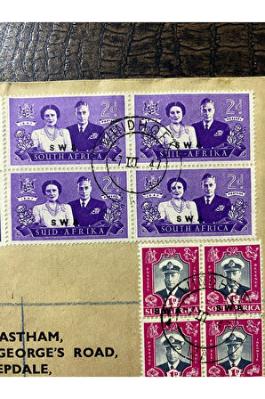 İngiltere İngiliz 1947 1947 Windhoek Güney Batı Afrika Cape Town Kraliyet Ziyaretinin İlk Günü Ziya