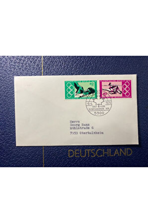 ALMANYA İLK GÜN DAMGALI ZARF ERSTAUSGABE OLYMPİAMARKEN 1976 OLYMPİSCHE SPİELE BONN FDC DEUTSCHLAND