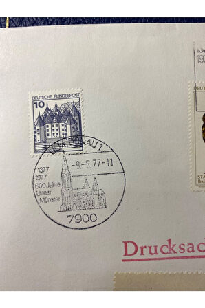 ALMANYA ÖZEL DAMGALI İLK GÜN ZARFI 600 Jahre Ulmer Münster BONN FDC DEUTSCHLAND BRD 1977