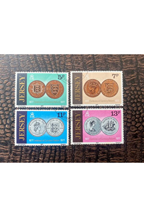 İngiliz Sömürge İngiltere "Jersey 1977 para reformu paraları 160/63"