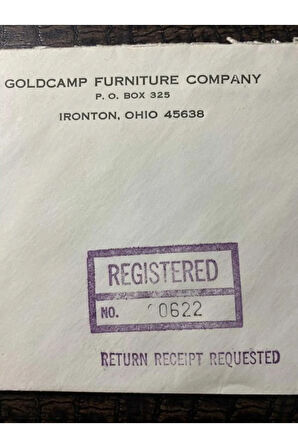 USA Amerikan Pullu 1965 Yılında Taahhütlü Postadan geçmiş varış damgalı boş Zarf US REGİSTERED MAİL