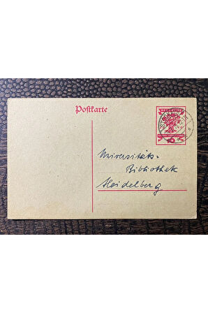 ALMANYA REİCH DÖNEMİNE AİT 1912 Yılında postadan geçmiş Stockach - Heidelberg POSTA KARTI Kendinden