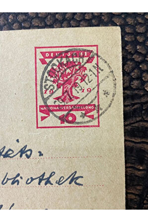 ALMANYA REİCH DÖNEMİNE AİT 1912 Yılında postadan geçmiş Stockach - Heidelberg POSTA KARTI Kendinden