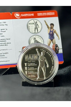 Naim Süleymanoğlu Türk Spor İnsanı Serisi No:2 Gümüş Hatıra Para Çil