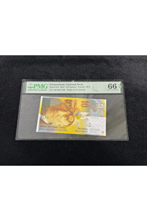 RADAR S/N 10C 0611160 PMG 66 EPQ 10 İSVİCRE FRANKI GEM UNC ÇİL P 67d 2010