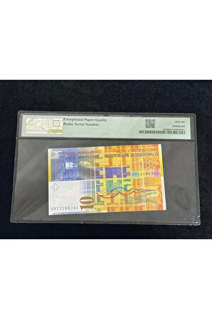 RADAR S/N 10C 0611160 PMG 66 EPQ 10 İSVİCRE FRANKI GEM UNC ÇİL P 67d 2010