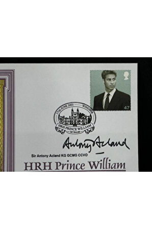 Benham FDC Prince / Prens William 21. Doğum Günü İlk Gün Zarfı Islak İmzalı Limited 13/500