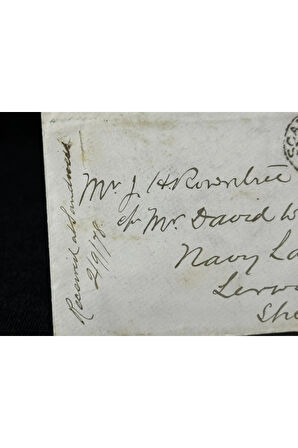 İngiltere Klasik Dönem 1878 Victoria Dönemi Pink Penny kendinden Pullu Antiye Zarf postadan geçmiş