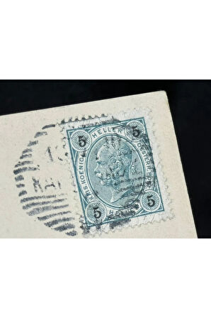 1900 yıllara ait Posta Kartı Avusturya 5 Heller Pullu Karlsbad Kaiserpark görselli