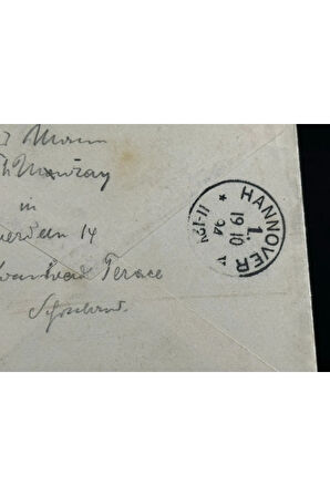 Deutsches Reich 1894 yılında Alman İmparatorluğu döneminde postadan geçmiş Zarf Reichspost 10 Pfenn