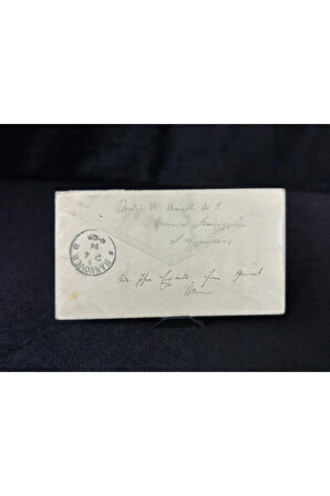 Deutsches Reich 1894 yılında Alman İmparatorluğu döneminde postadan geçmiş Zarf Reichspost 10 Pfenn