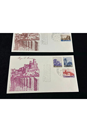 1966 San Marino Tam Seri 2 Adet İlk Gün Zarfı