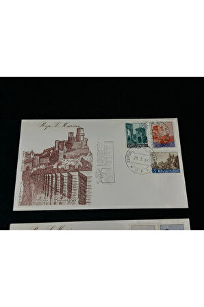 1966 San Marino Tam Seri 2 Adet İlk Gün Zarfı