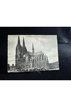 Almanya Köln Katedrali kartpostal 1956 Karneval Sadece Koleksiyonular için damgalı