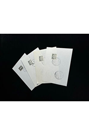 1966 yılından 4 Adet ALMANYA FORMÜLER KART ÜZERİNDE Pullu Özel Gün Damgalı