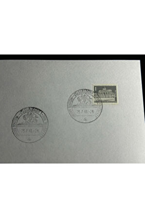 1966 yılından 4 Adet ALMANYA FORMÜLER KART ÜZERİNDE Pullu Özel Gün Damgalı