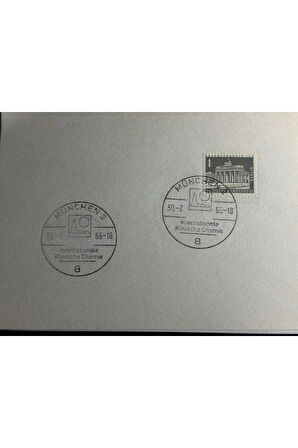 1966 yılından 4 Adet ALMANYA FORMÜLER KART ÜZERİNDE Pullu Özel Gün Damgalı