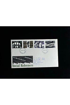 İngiltere FDC 1976 British Pioneers Social Reformers İlk Gün Zarfı Tam Seri