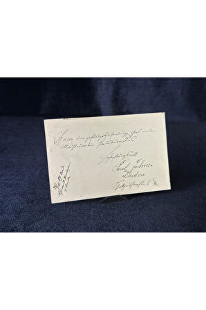 Antiye 1889 yılı Alman Reich döneminden 5 Pfennig kendinden Pullu Post kartı postadan geçmiş varış