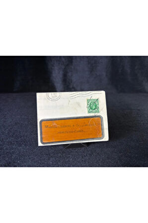 Zarfsız Mektup Sipariş Order Adam Hydraulics Ltd. York İngiltere 1935 yılından Halfpenny Pullu