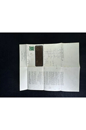 Zarfsız Mektup Sipariş Order Adam Hydraulics Ltd. York İngiltere 1935 yılından Halfpenny Pullu
