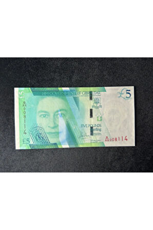 CEBELİTARIK GİBRALTAR 5 Pounds 2020 P42 UNC Çil SERİ NO B/AA 008114 ÇİL