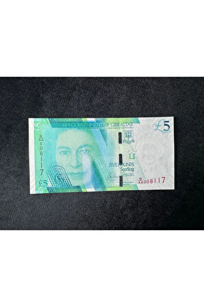 CEBELİTARIK GİBRALTAR 5 Pounds 2020 P42 UNC Çil SERİ NO B/AA 008117 ÇİL