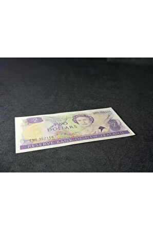 KRALİÇE ElİSABET II YENİ ZELENDA 2 DOLAR P 170b SERİ END NO 962118 UNC ÇİL