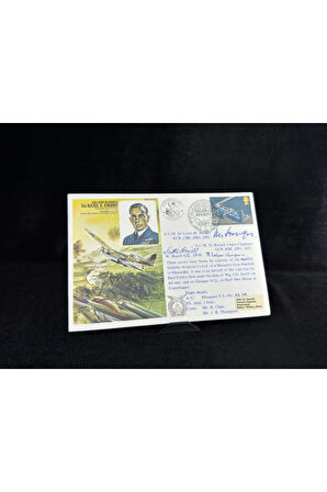 İngiltere Kraliyet Hava Kuvvetleri İlk Gün Zarfı FDC 1976 Royal Air Force Air Chief M arshall Islak